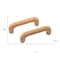 Homeroots Set of Two Brown Wood C Shape Drawer Pull Knobs, 2PK 476582 - alternate 2