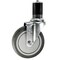 Service Caster 5'' SS Thermoplastic Rubber Wheel Swivel 1-1/2'' Expanding Stem Caster SCC-SSEX20S514-TPRB-112 - alternate 1