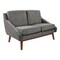 Office Star Products Lounge Seating/Davenport Mid-Century Loveseat, Charcoal SL4422R-MC4 - alternate 1