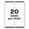 Avery Easy Peel White Address Label w/Sure Feed, Laser Printers, 1x4, PK2000 05161 - alternate 5