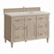 James Martin Vanities Lorelai 48" Single Vanity, Whitewashed Oak, w/ 3 CM Siberian Silestone Top 424-V48-WWO-3SFR - alternate 4
