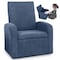 Homeroots Kids Blue Comfy Upholstered Recliner Chair with Storage 397762 - alternate 1