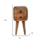 Homeroots 16" Brown Solid Wood Square Two Drawer Nightstand 651504 - alternate 5