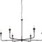 Homeroots Black Candle Style Six Light Metal Dimmable Chandelier 611368 - alternate 2