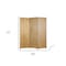 Homeroots 72" Gold Wood Folding Three Panel Screen Room Divider 274902 - alternate 2
