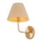 Jonathan Y Malaya 8" 1-Light Bohemian Coastal Metal Pleated Paper Shade LED Vanity Light, Beige/Brass Gold JYL1614A - alternate 1