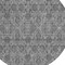 Homeroots 8' Gray Silver And Charcoal Round Floral Washable Indoor Outdoor Area Rug 582274 - alternate 3
