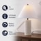 Jonathan Y Kelsey 22.50" Modern Minimalist Travertine Column LED Table Lamp, Beige JYL1152A - alternate 4