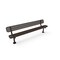 Mytcoat 8ft Outdoor Bench with Back, Surface Mount, Brown, Punched Steel, Textured Coating 804233 - alternate 1