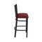 Holland Bar Stool Co 25" Stationary Counter Stool, Black Wrinkle, Graph Ruby Seat 40025BW016 - alternate 2