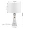 Jonathan Y Artezza 24" Art Deco Contemporary Hourglass Terrazzo/Iron LED Table Lamp, White/Gray JYL8030A - alternate 4