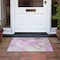 Homeroots 2' X 3' Pink Abstract Washable Non Skid Indoor Outdoor Area Rug 559397 - alternate 3