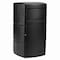 Commercial Zone Products Side Entry Square Trash Receptacle, 25-Gal, Dual Flipper Lid, Dome Top, Black 775101 - alternate 1