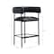 Manhattan Comfort Onda Metal Vegan Leather Counter Stool in Black CS1637-3 - alternate 4