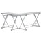 Homeroots 62" Clear Glass and Stainless Steel Computer Desk 723780 - alternate 3