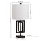 Jonathan Y Anya 20.25" Organic Modern Geometric Interlocking Rectangular Metal LED Table Lamp w/Marble Base, Bla JYL1039B - alternate 4