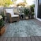 Homeroots 8' X 10' Teal Blue Charcoal And Gray Abstract Washable Indoor Outdoor Area Rug 618784 - alternate 5