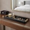 Homeroots 24in Black Solid Wood Handmade Vanity Tray With Handles 713538 - alternate 3