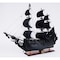 Homeroots 29" Black Black Pearl Pirate Boat Hand Painted Decorative Boat 401980 - alternate 2
