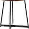 Homeroots 21.66" X 21.66" X 22.05" Round Side Table In American Walnut And Black 370460 - alternate 2