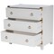 Homeroots 28" White Solid Wood Three Drawer Dresser 389785 - alternate 3