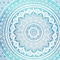 Homeroots 80" X 56" Blue And White Mandala Cotton Hanging Tapestry 397184 - alternate 2