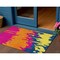 Homeroots 3' X 5' Pink Orange And Blue Abstract Washable Indoor Outdoor Area Rug 613638 - alternate 1