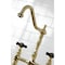 Kingston Brass Bridge Kitchen Faucet with Brass Sprayer, Brushed Brass KS1277PKXBS - alternate 3