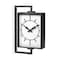 Homeroots Rectangular Large Black Industrial Style Wall Clock 376249 - alternate 3