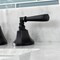 Kingston Brass Widespread Bathroom Faucet with Brass Pop-Up, Matte Black KS4460HL - alternate 4