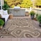Homeroots 9' X 12' Beige And Charcoal Geometric Washable Indoor Outdoor Area Rug 631369 - alternate 2