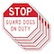 Signmission Stop Guard Dogs on Duty, 10 inch X 10 inch, Aluminum Metal Signs, 5PK OC-A-5Pack-10-257 - alternate 1