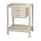 Pucel Utility Table with Two Shelves and Drawers, 20 in W x 31 in H x 28 in D, Putty TU-2028-2-2D-C5 - alternate 1