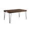 Homeroots 36" X 60" X 30" Walnut Black Metal Wood Dining Table 347338 - alternate 1