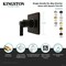 Kingston Brass Single-Handle Six-Way Diverter Valve with Square Trim Kit, Matte Black KS4040NDL - alternate 2
