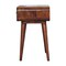 Homeroots 22" Chestnut Solid Wood One Drawer Nightstand 651571 - alternate 3