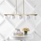 Jonathan Y Luca Parisian 45.5" 5-Light Modern Glam Iron Globe Linear LED Pendant, Brass Gold/White JYL7572A - alternate 6