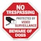 Signmission No Trespassing Protected by Video S, 6 Inch X 6 Inch, Plastic Sign OC-P-6-100 - alternate 1