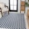 Jonathan Y Aimee Traditional Cottage Checkerboard Navy/Cream 5 ft. x 8 ft. Indoor/Outdoor Area Rug TSN204B-5 - alternate 2