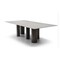 Homeroots 108" White and Black Marble and Stainless Steel Dining Table 718891 - alternate 3