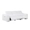 Homeroots 107" White Italian Leather Reclining Metal USB Sofa 720282 - alternate 5