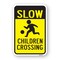 Signmission Slow Children Crossing, Heavy-Gauge Aluminum Rust Proof Parking Sign, 18" x 24", A-1824-24735 A-1824-24735 - alternate 1