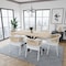 Leisuremod Ervilla Dining Chair with White Powder Coated Steel Legs and Wicker Back, White, 2PK ECW-20W2 - alternate 4