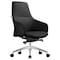 Leisuremod Celeste Office Chair in Upholstered Leather and Iron Frame with Swivel and Tilt, Black CO20BLL - alternate 1