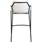 Leisuremod Axis Ergonomic Velvet/Polyester/Leather Bar Stool with Powder-Coated Steel AC29W - alternate 2