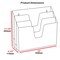 Acrimet Horizontal Triple File Folder Holder Organizer (Clear Crystal Color) 860.1 - alternate 3