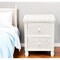 Homeroots 26" White Wicker And Glass Two Drawer Nightstand 571340 - alternate 1