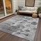 Homeroots 8' X 10' Gray Charcoal And Silver Floral Washable Indoor Outdoor Area Rug 582755 - alternate 3