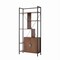 Homeroots 71" Brown Metal Eight Tier Etagere Bookcase with Two Doors 630393 - alternate 3