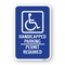 Signmission Handicapped Symbol With Handicapped Parking Permit Aluminum, 18" x 24", A-1824-25183 A-1824-25183 - alternate 1